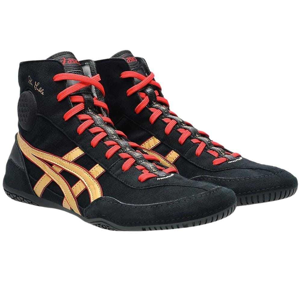 Asics Dan Gable Evo Wrestling Shoes Black/Pure Gold – MMA Fight