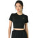 Athena Crop Tee with Shelf Bra Black