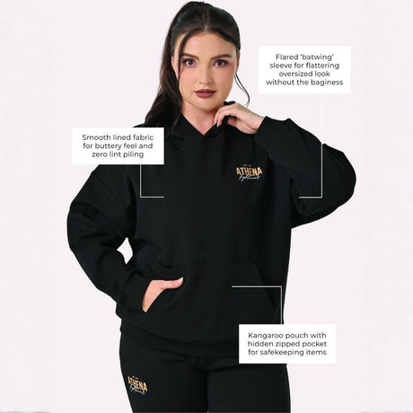 Athena Hoodie Black