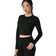 Athena Long Sleeved Crop Top Black