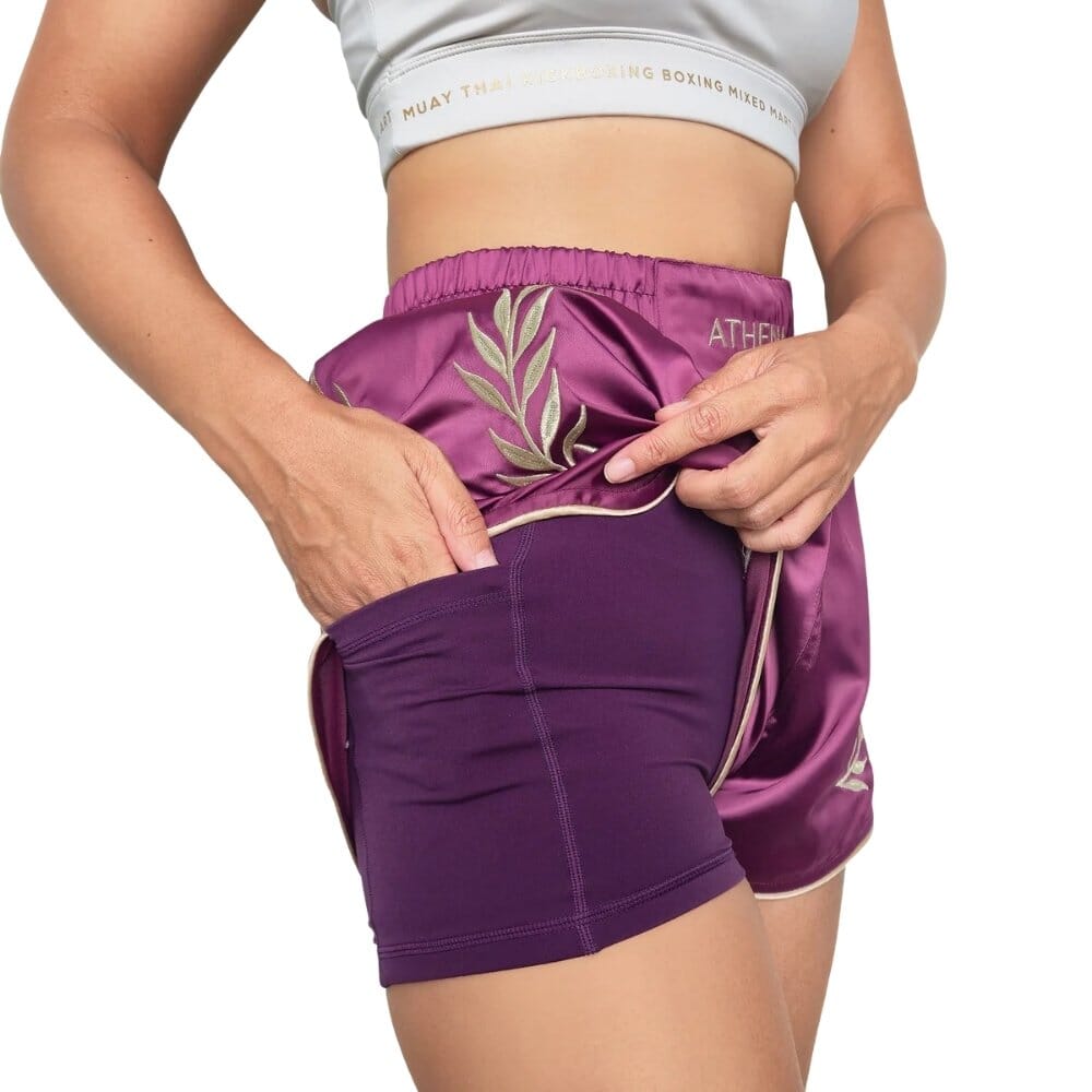 Athena Plum Muay Thai Shorts Muay Thai Shorts Athena 