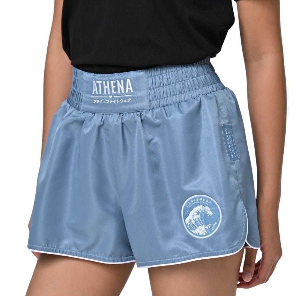 Athena Ryoko Muay Thai Shorts Ash Blue Muay Thai Shorts Athena Ash Blue X Small 