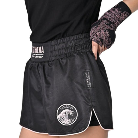 Athena Ryoko Muay Thai Shorts Black/Pink Muay Thai Shorts Athena 