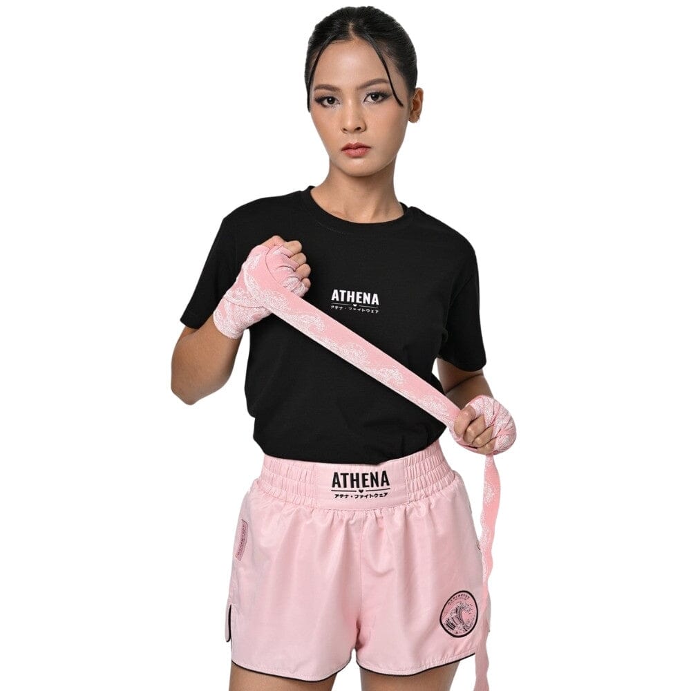Athena Ryoko Muay Thai Shorts Pink/Black Muay Thai Shorts Athena 