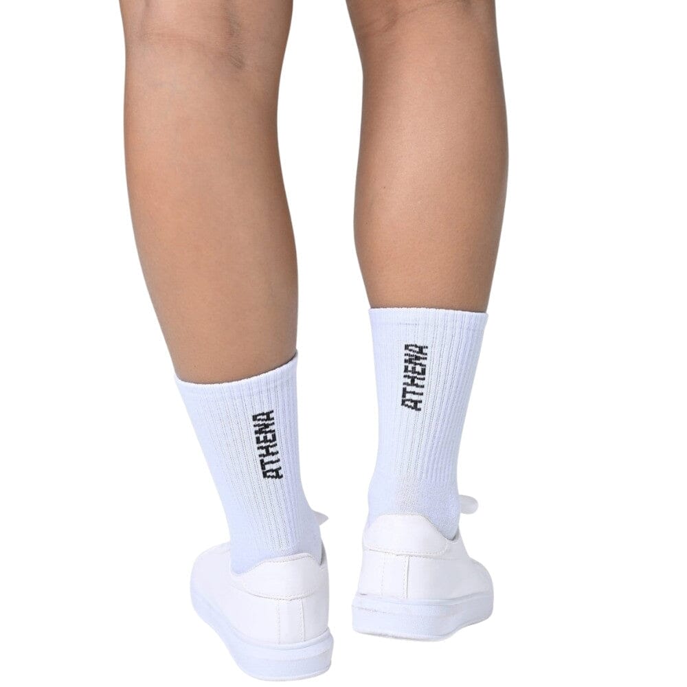 Athena Crew Socks 3 Pack White Sport Socks Athena 
