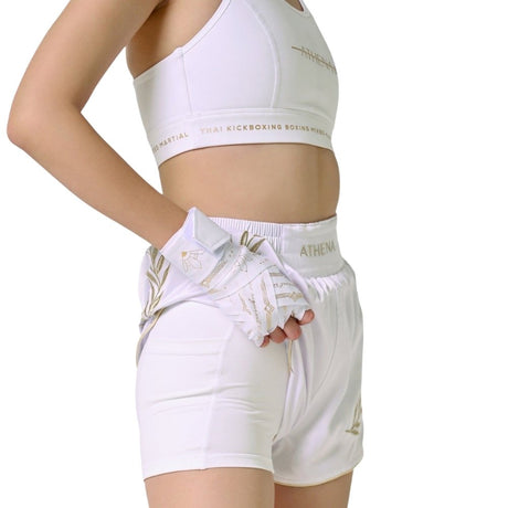 Athena White Muay Thai Shorts