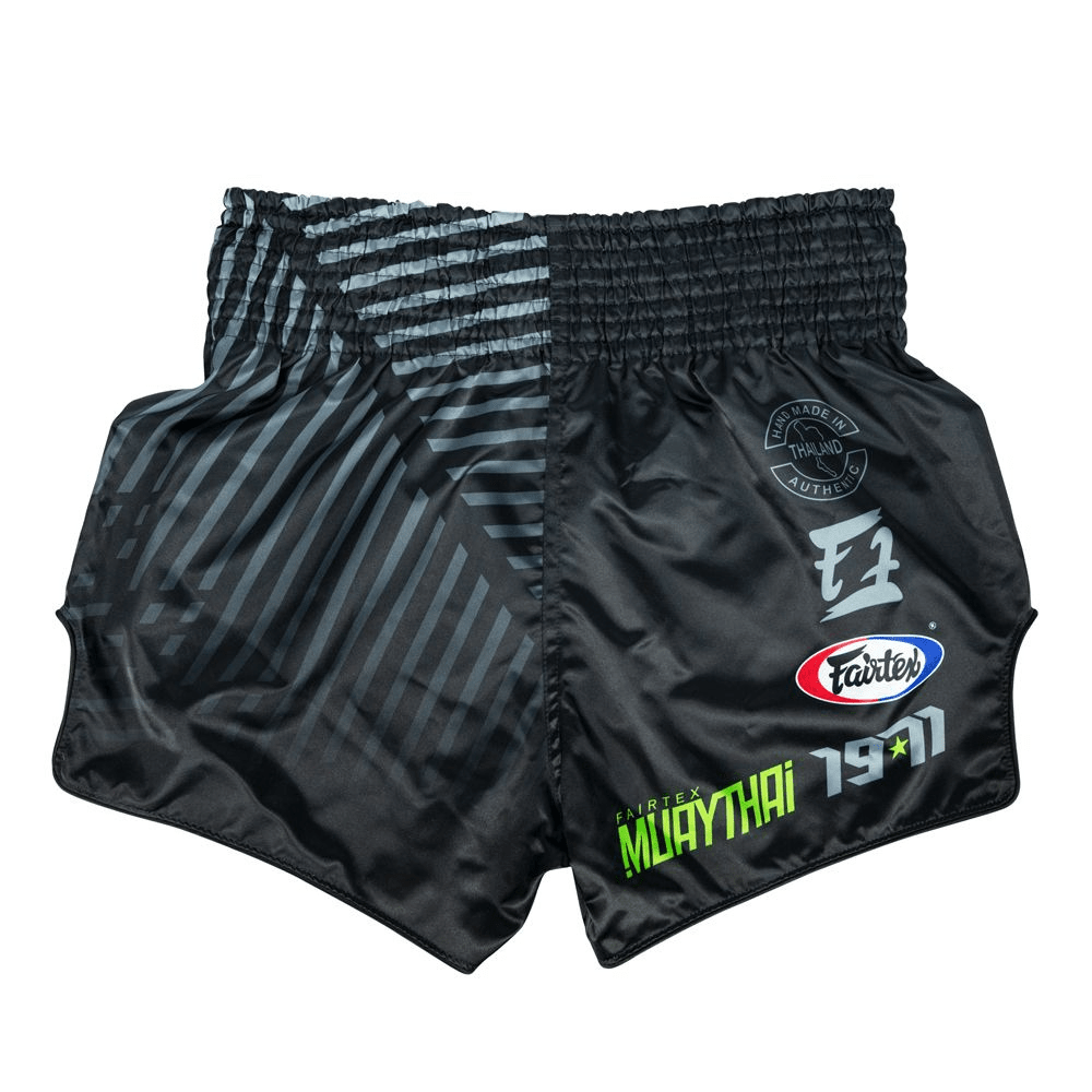 Fairtex BS1924 Muay Thai Shorts Racer Black Muay Thai Shorts Fairtex 