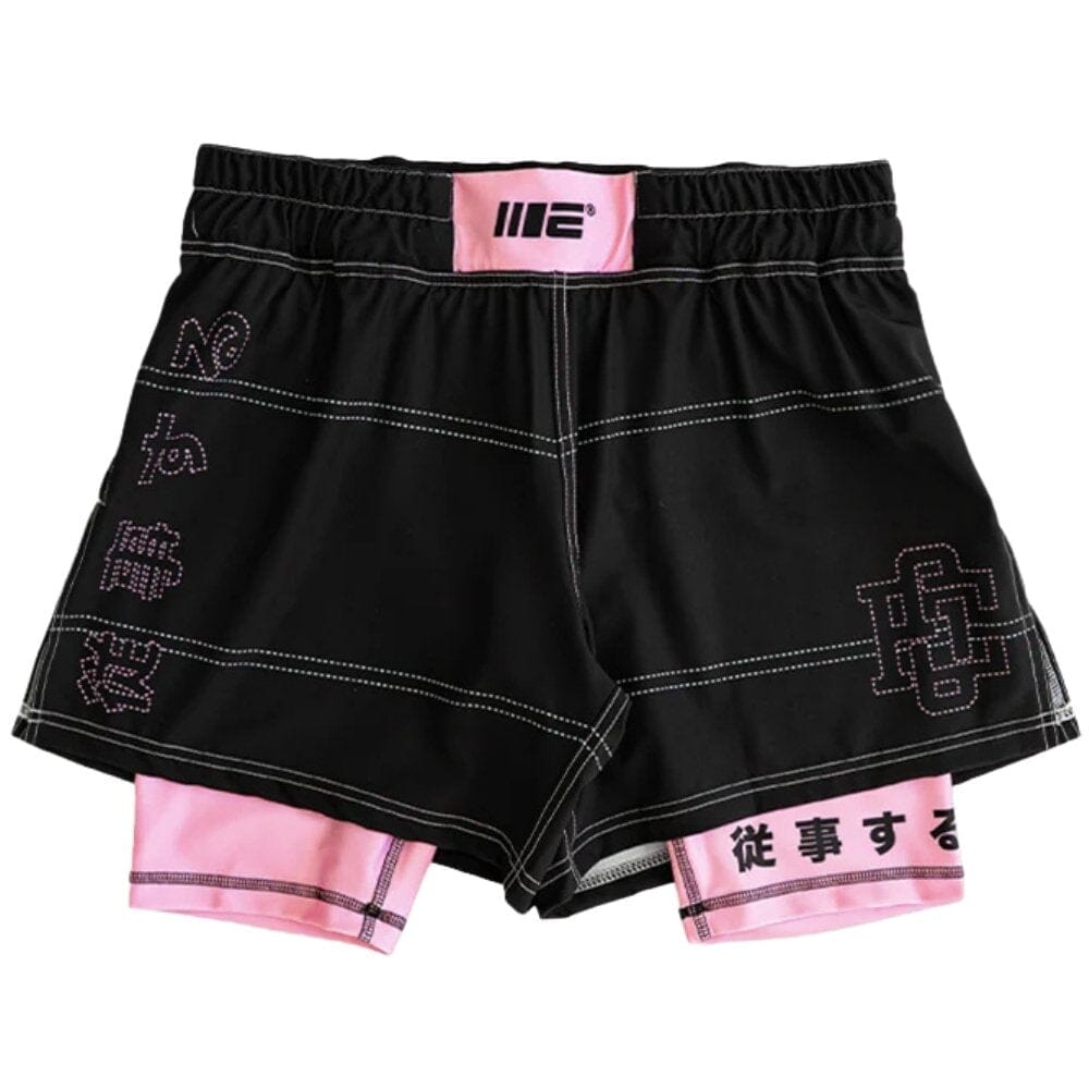 Engage Phantom 2-in-1 Hybrid Shorts Black/Pink MMA Shorts Engage Black/Pink Small 