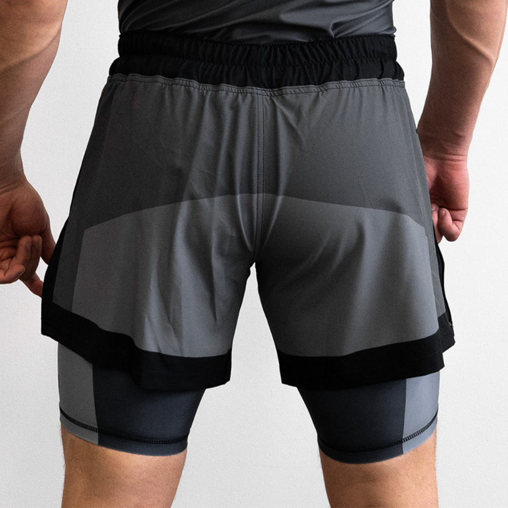 Engage Iron Grey 2-in-1 Fight Shorts