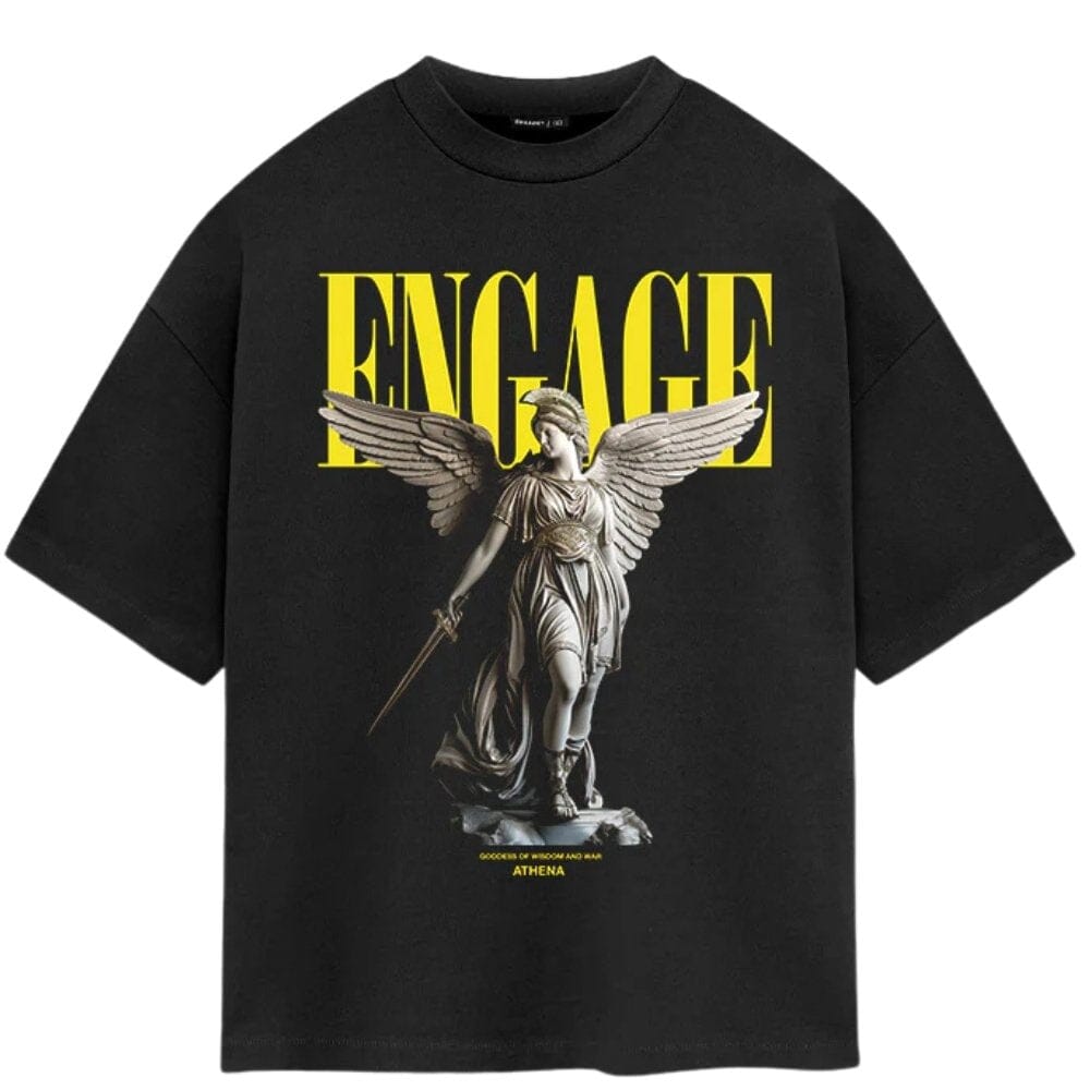 Engage 'Athena' Oversized T-Shirt Black T-Shirts Engage Black Small 