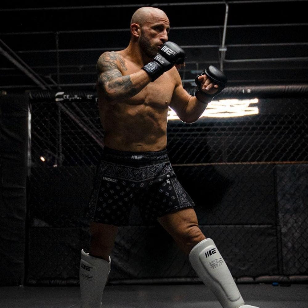 Engage Bandana MMA Hybrid Shorts Black/White MMA Shorts Engage 
