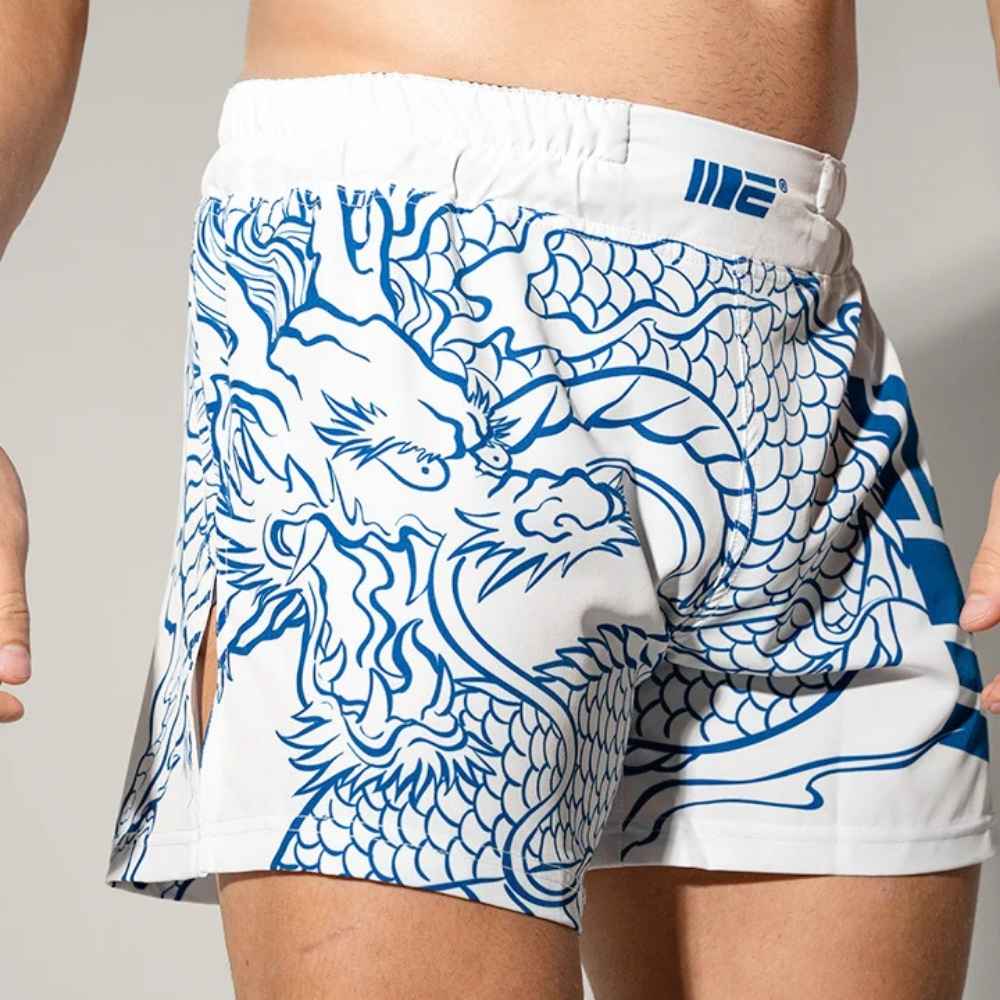 Engage Blue Dragon MMA Hybrid Shorts White/Blue MMA Shorts Engage 