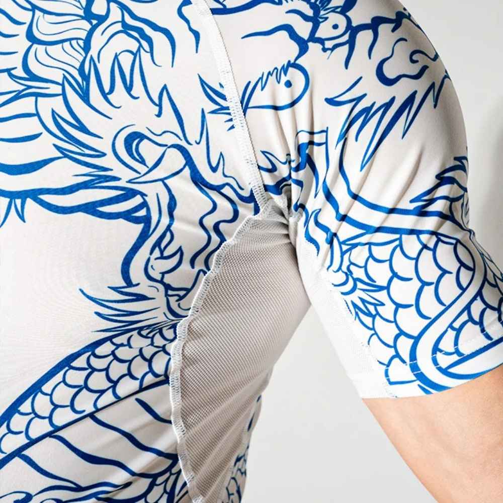 Engage Blue Dragon Short Sleeve Rashguard White/Blue Rashguards Engage 