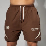 Engage Champion Mentality Track Shorts Brown/White Training Shorts Engage 