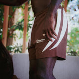 Engage Champion Mentality Track Shorts Brown/White Training Shorts Engage 