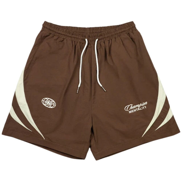 Engage Champion Mentality Track Shorts Brown/White Training Shorts Engage Brown/White Small 