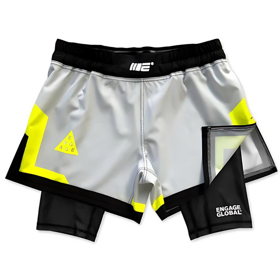 Engage Cool Grey 2-in-1 Fight Shorts