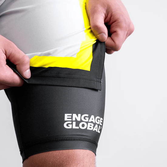 Engage Cool Grey 2-in-1 Fight Shorts MMA Shorts Engage 