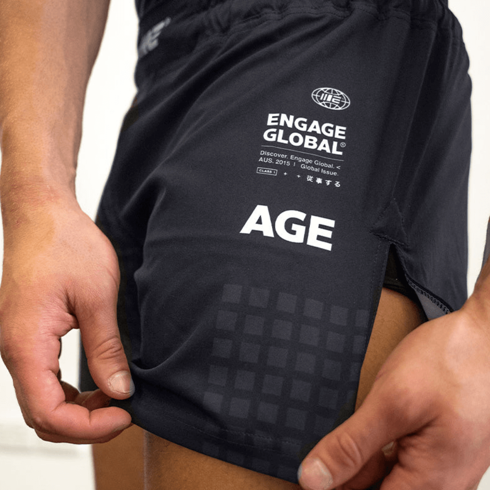 Engage Grid Tech 2 in 1 Hybrid Shorts MMA Shorts Engage 