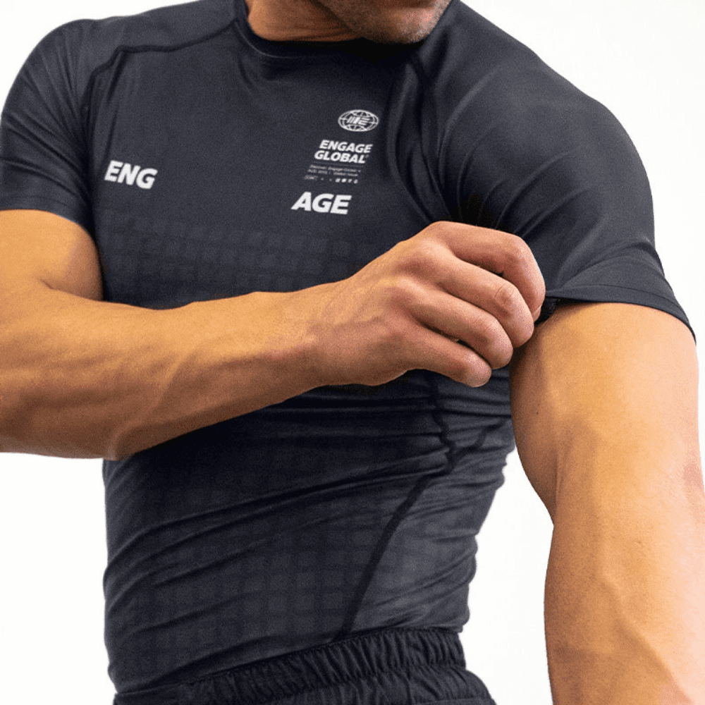 Engage Grid Tech Short Sleeve Rashgaurd Black – MMA Fight Store