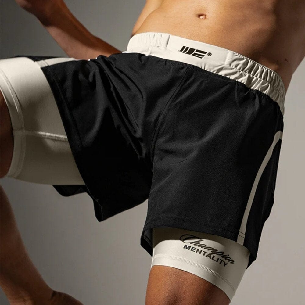 Engage Invictus 2-in-1 Hybrid Shorts Black MMA Shorts Engage 