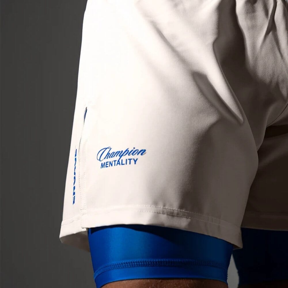 Engage Invictus 2-in-1 Hybrid Shorts Royal Ivory MMA Shorts Engage 