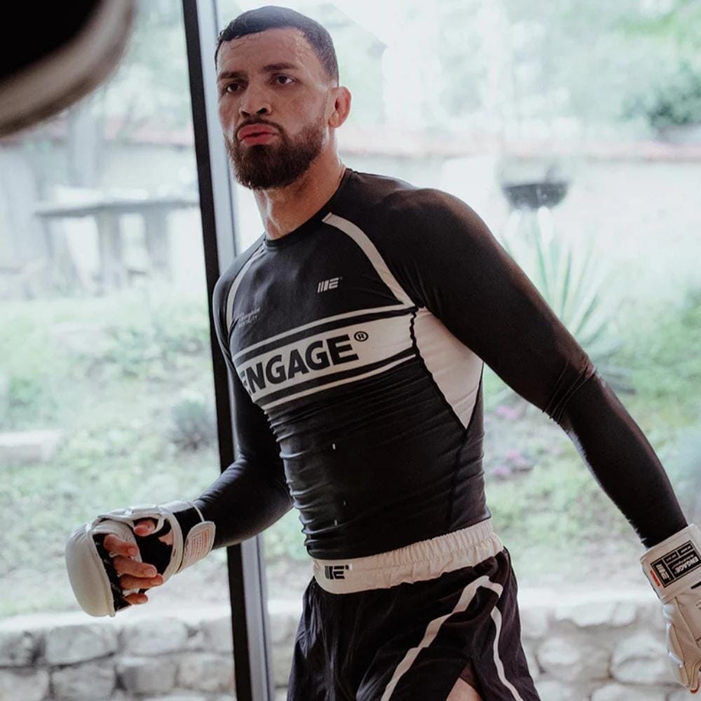 Engage Invictus Long Sleeve Rashguard Black Rashguards Engage 