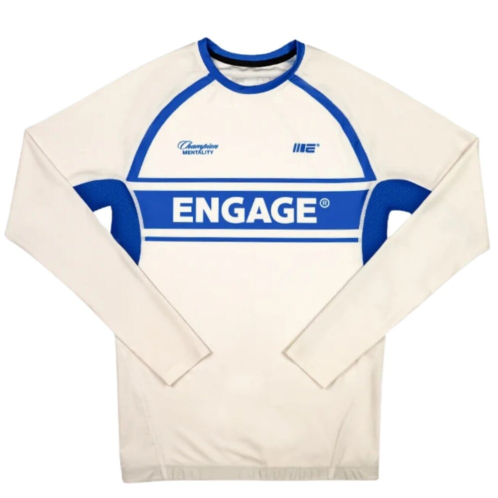Engage Invictus Long Sleeve Rashguard Royal Ivory Rashguards Engage Royal Ivory Small 