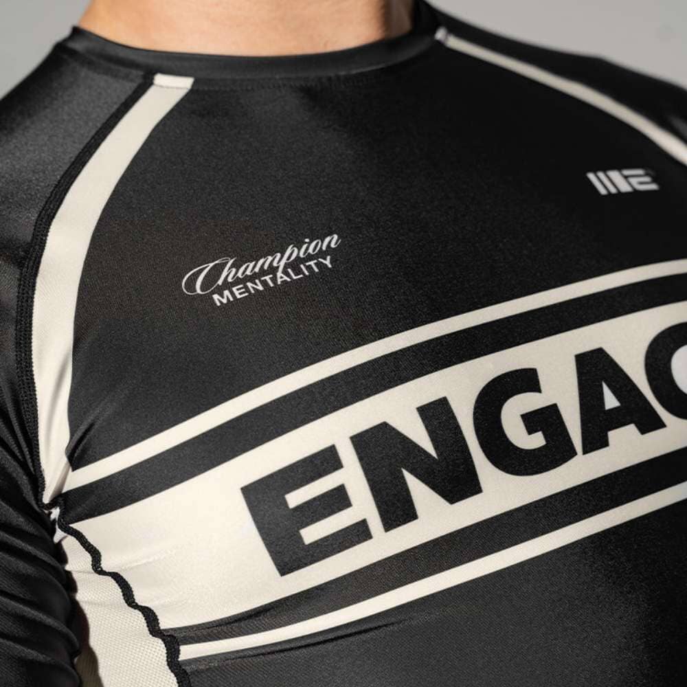 Engage Invictus Short Sleeve Rashguard Black Rashguards Engage 