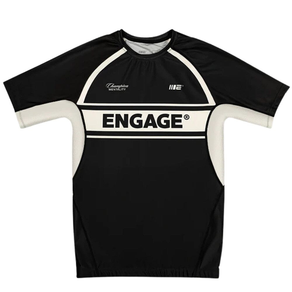 Engage Invictus Short Sleeve Rashguard Black Rashguards Engage Black Small 