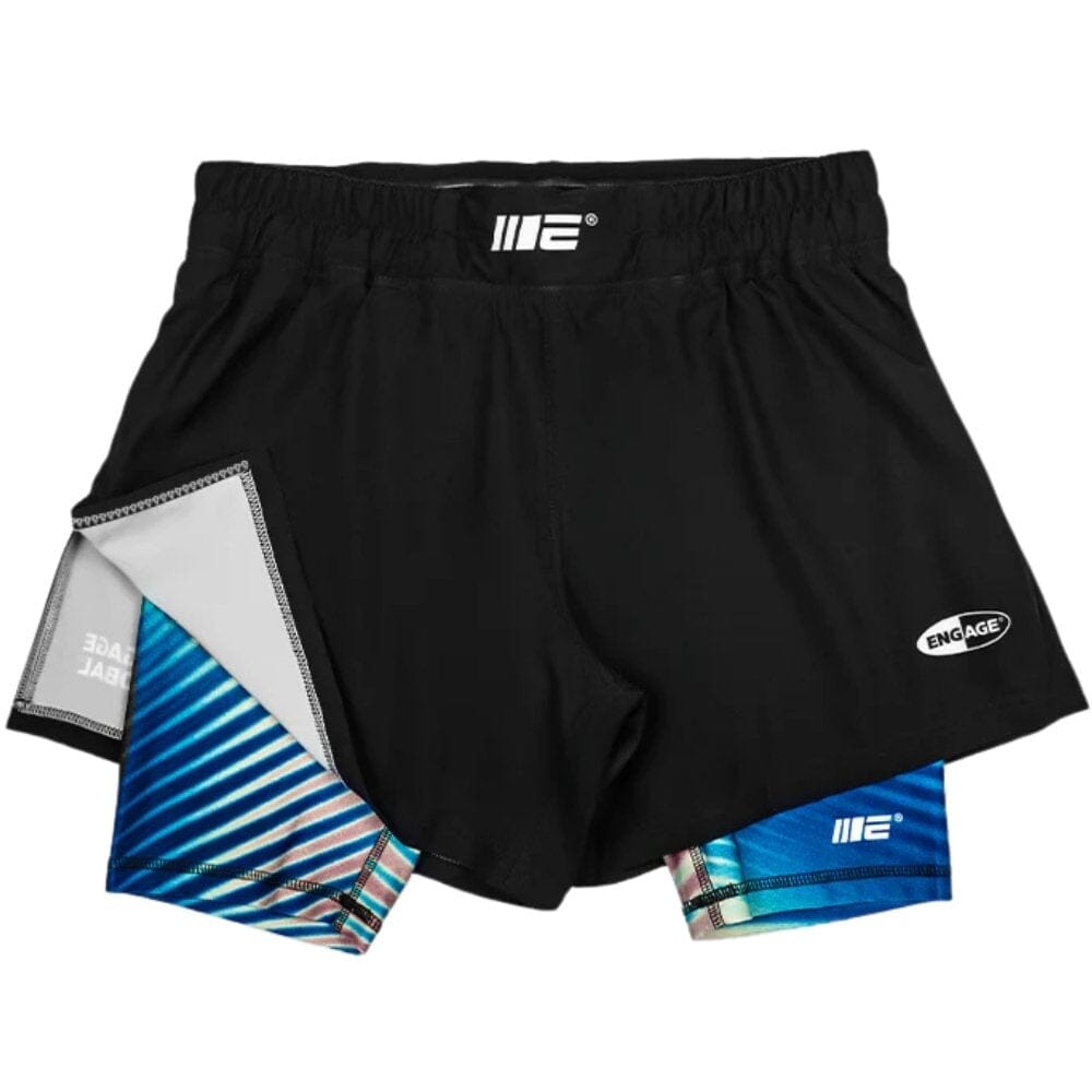 Engage Lo-Fi 2-in-1 Hybrid Shorts Black MMA Shorts Engage Black Small 