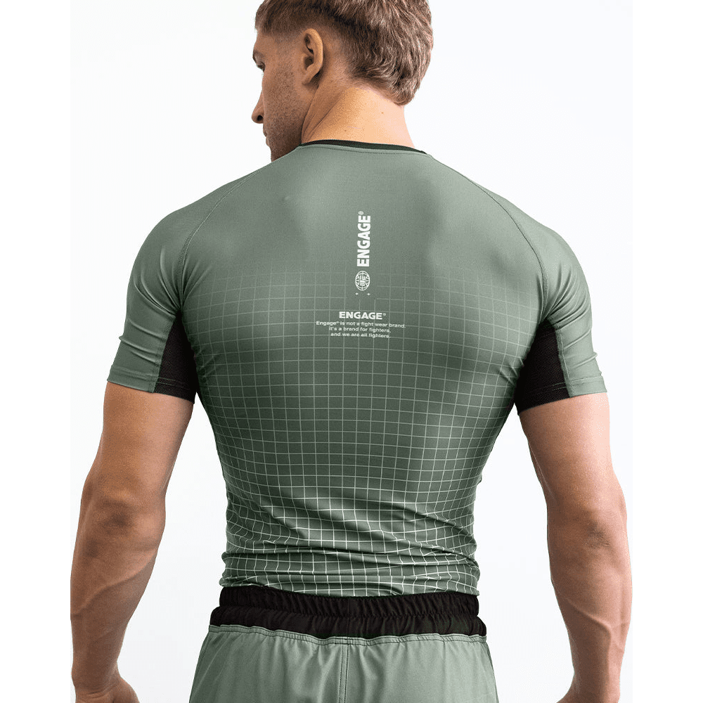 Engage Olive Graph Short Sleeve Rashguard Rashguards Engage 