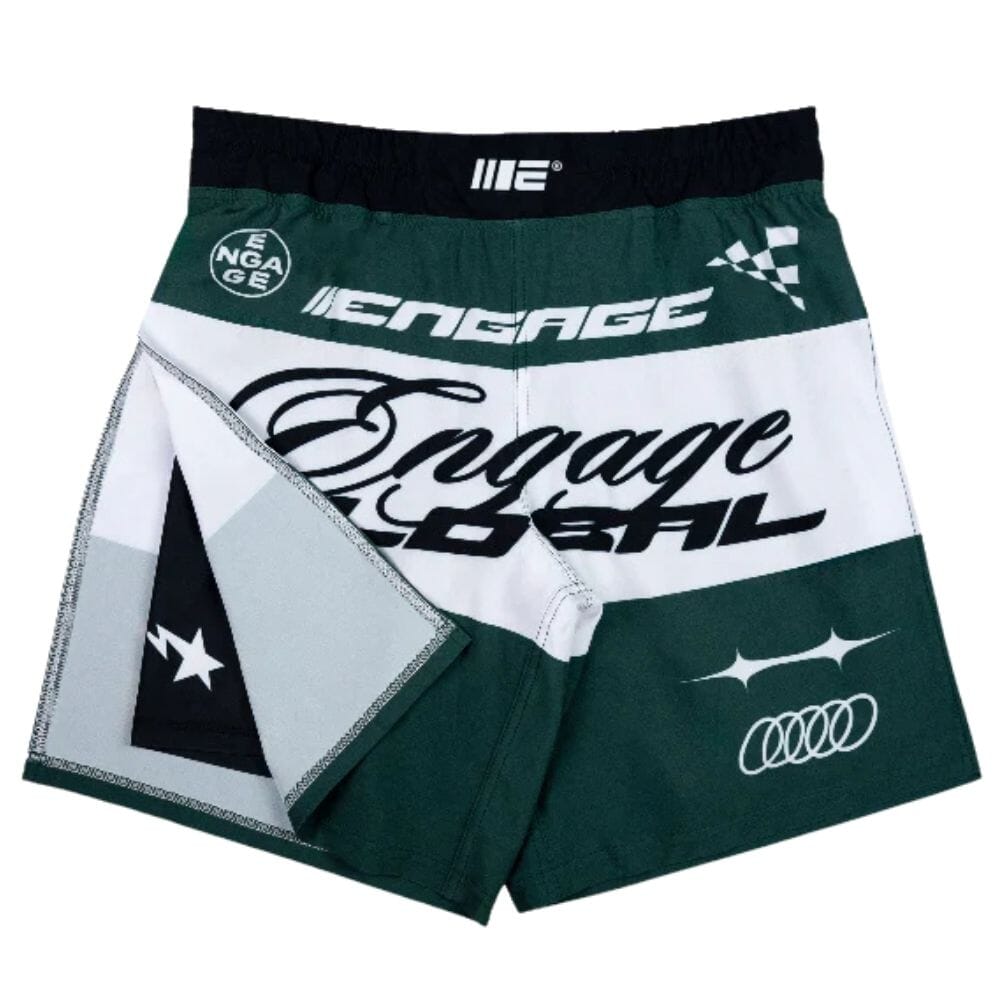Engage Pit Crew 2-in-1 Gladiator Shorts Eucalyptus MMA Shorts Engage Eucalyptus Small 