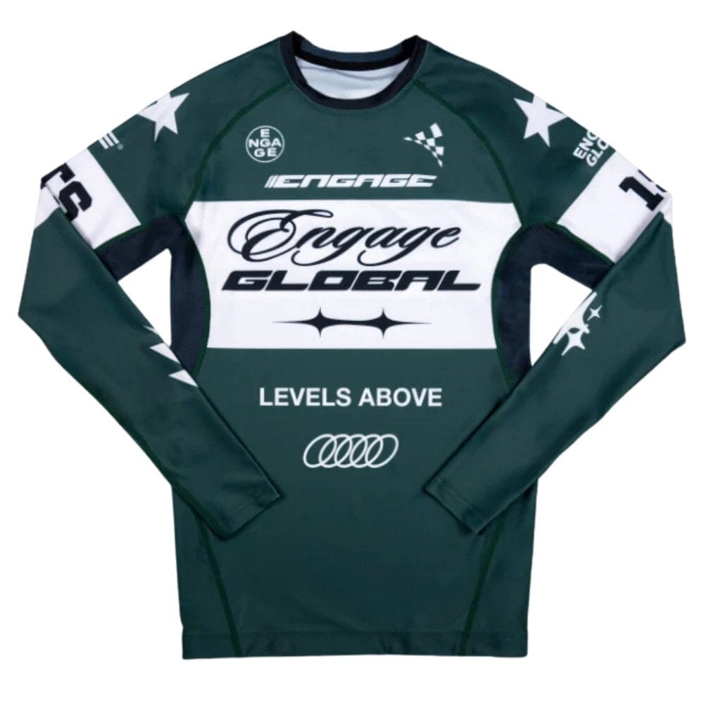 Engage Pit Crew Long Sleeve Rashguard Eucalyptus Rashguards Engage Eucalyptus Small 