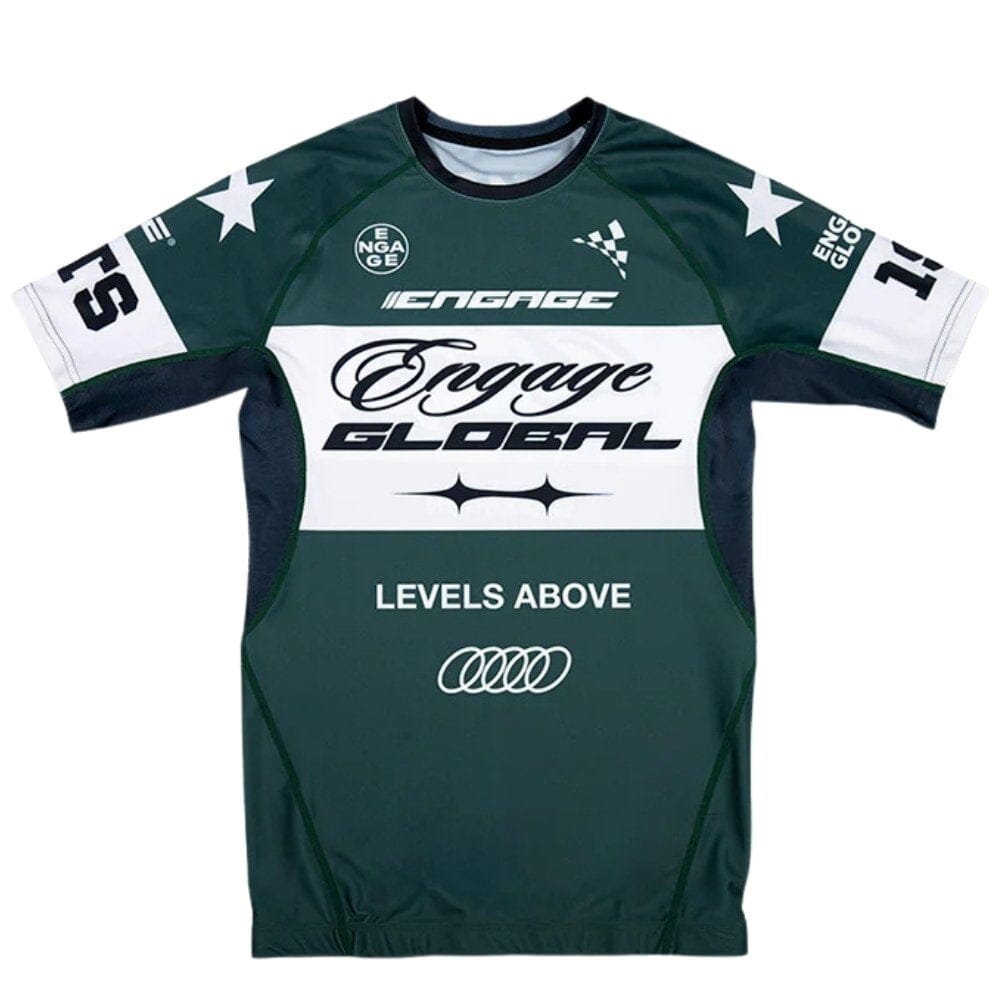 Engage Pit Crew Short Sleeve Rashguard Eucalyptus Rashguards Engage Eucalyptus Small 