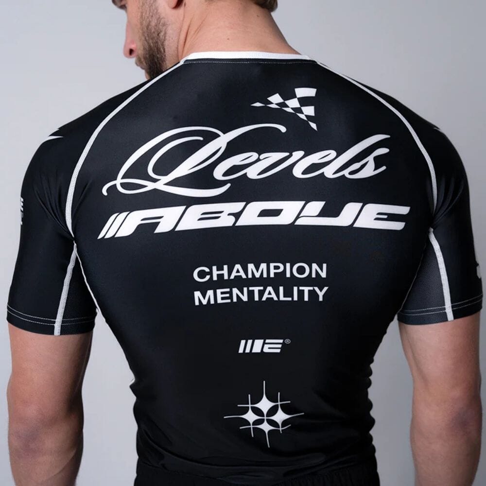 Engage Pit Crew Short Sleeve Rashguard Black/White Rashguards Engage 