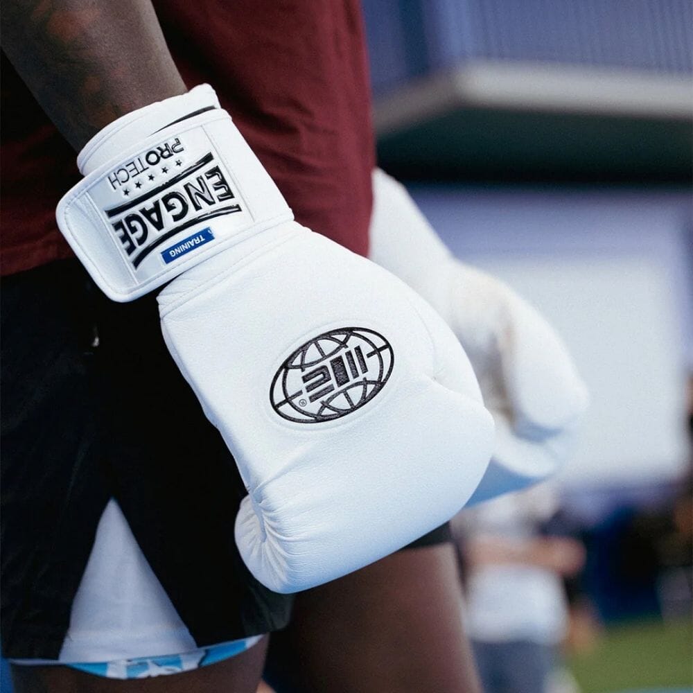 Engage Pro-Tech Hook & Loop Boxing Gloves White Boxing Gloves Engage 