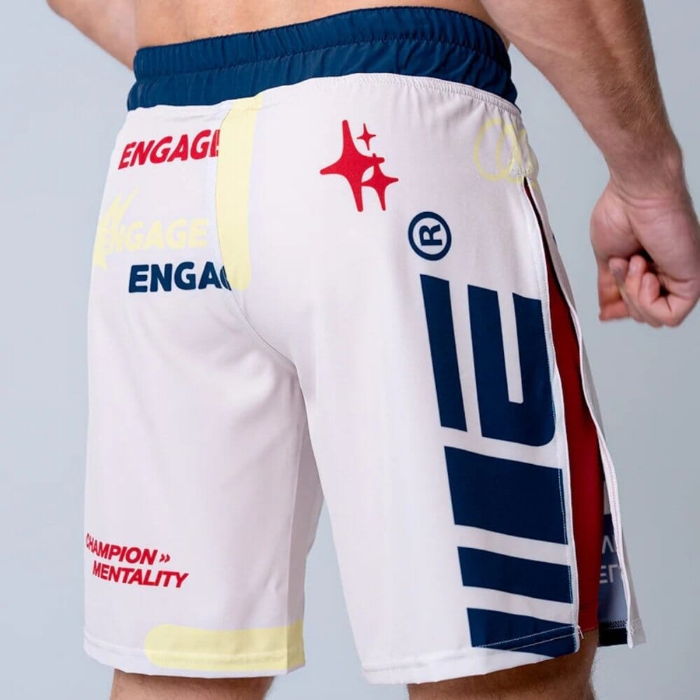 Engaging Shorts Engage Set The Standard 2-in-1 Gladiator Shorts White – MMA Fight Store