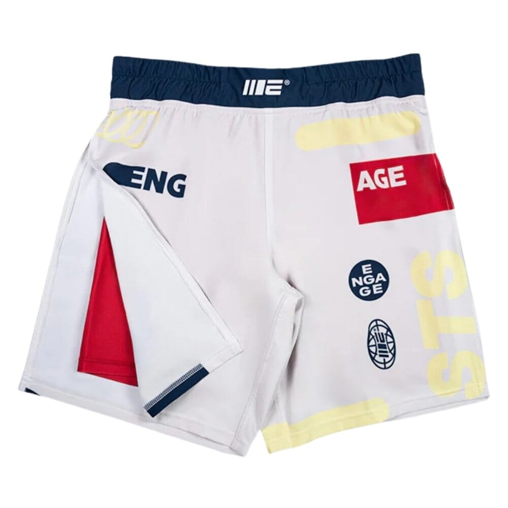 Engage Set The Standard 2-in-1 Gladiator Shorts White MMA Shorts Engage White Small 