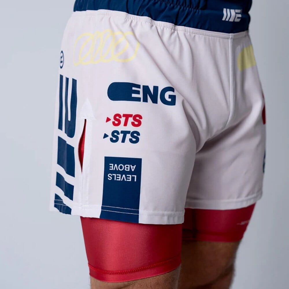 Engaging Shorts Engage Set The Standard 2-in-1 Hybrid Shorts White – MMA Fight Store