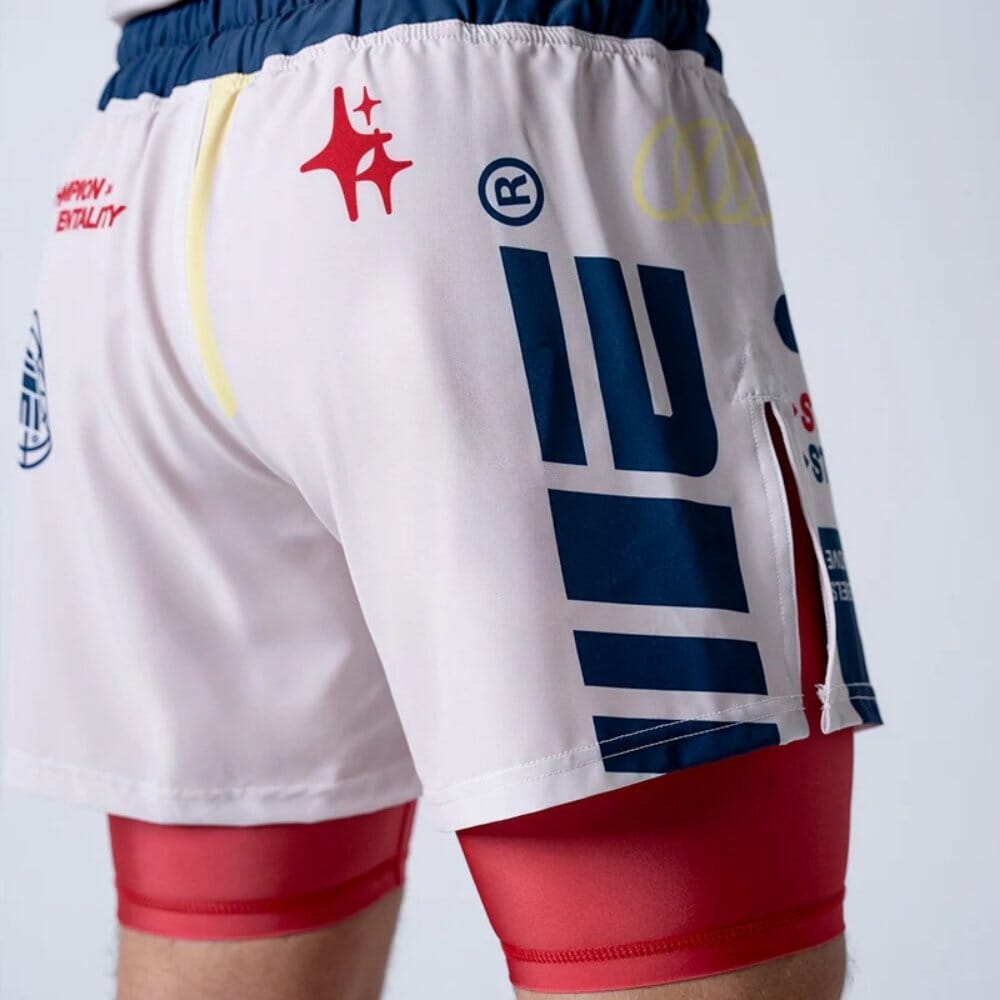 Engaging Shorts Engage Set The Standard 2-in-1 Hybrid Shorts White – MMA Fight Store