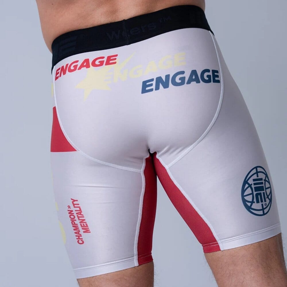 Engaging Shorts Engage Set The Standard Compression Shorts White – MMA Fight Store