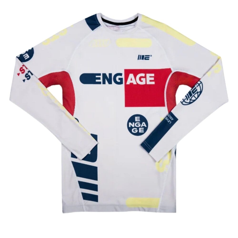 Engage Set The Standard Long Sleeve Rashguard White Rashguards Engage White Small 