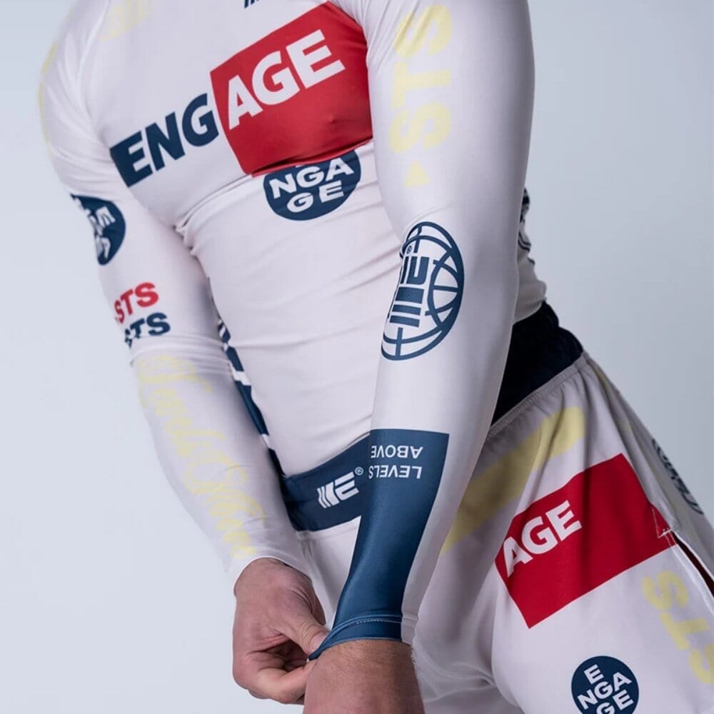Engage Set The Standard Long Sleeve Rashguard White Rashguards Engage 