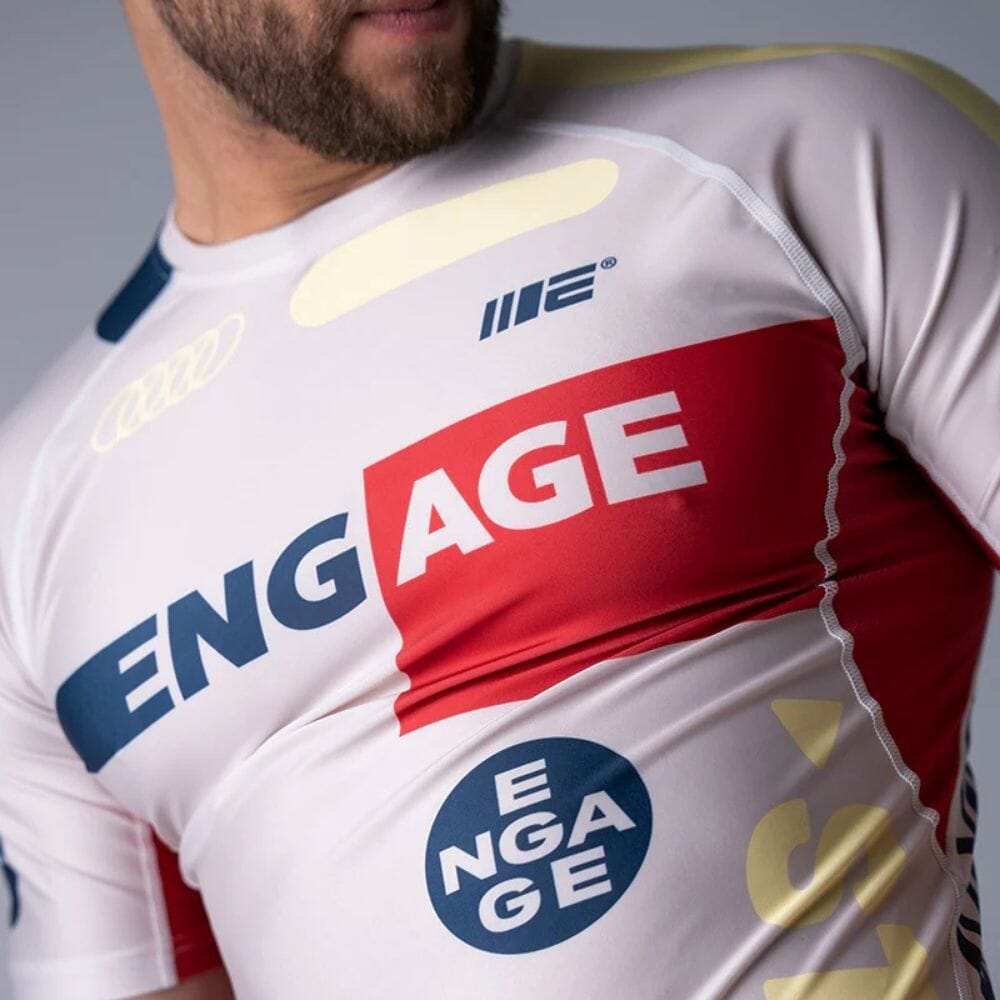 Engage Set The Standard Short Sleeve Rashguard White Rashguards Engage 