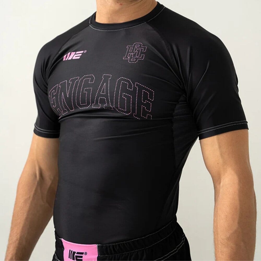Engage Phantom Short Sleeve Rashguard Black/Pink Rashguards Engage 