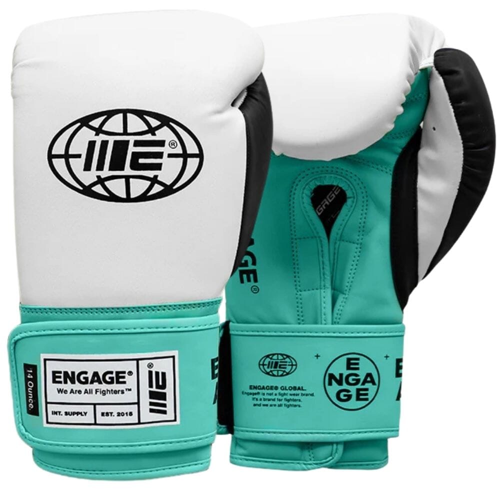 Engage Tuff & Cuff V2 Boxing Gloves Boxing Gloves Engage White/Green 10oz 