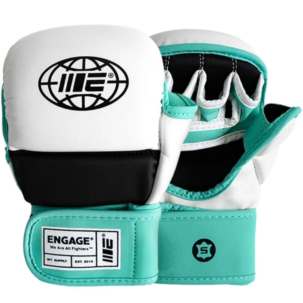 Engage Tuff & Cuff V2 MMA Grappling Gloves MMA Gloves Engage White/Green S/M 