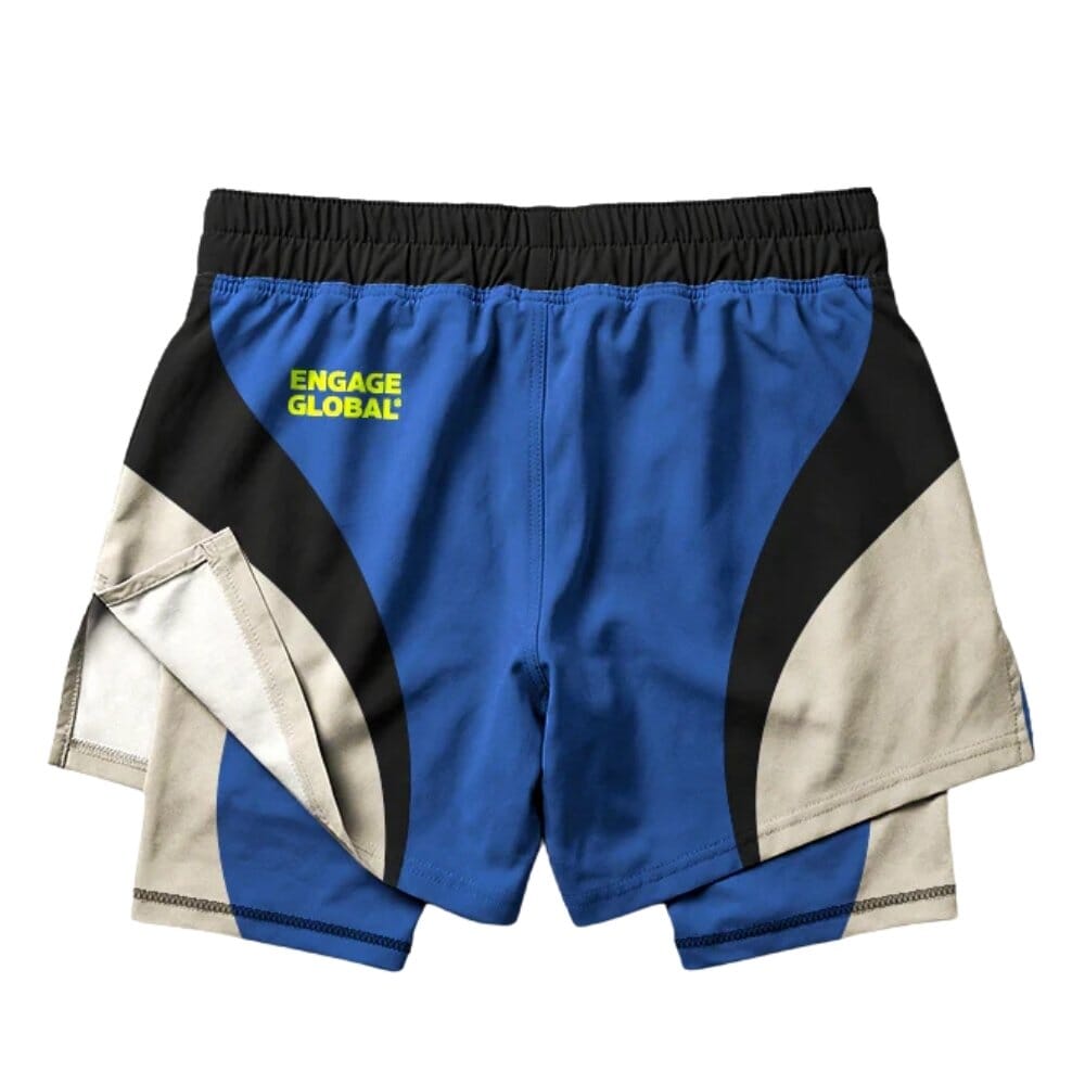 Engaging Shorts Engage Velocity 2-in-1 Hybrid Shorts Blue/White/Yellow – MMA Fight Store