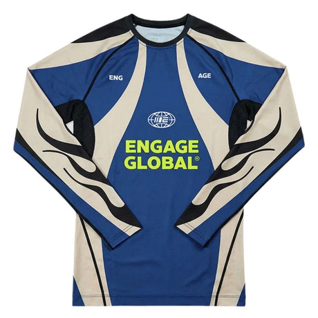 Engage Velocity Long Sleeve Rashguard Blue/White/Yellow Rashguards Engage Blue/White/Yellow Small 